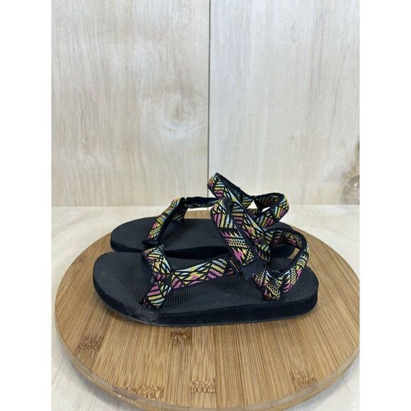 Teva Universal Boomerang Pink Ankle Strap Sandals Womens Size 5.5 (4y) - Picture 1 of 7